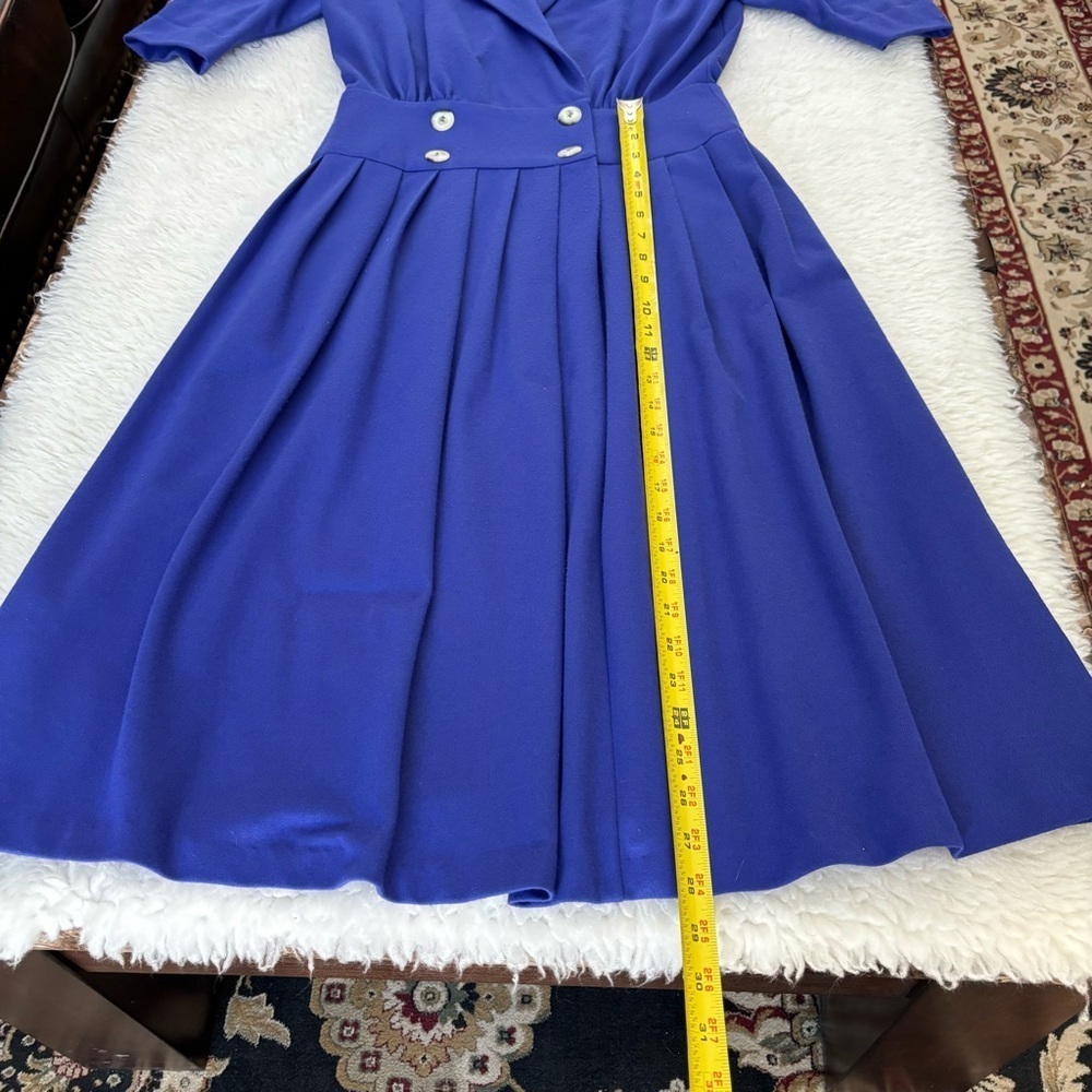 Brenner Vintage Elegant Blue Women's Dress size Medium - Picture 11 of 16